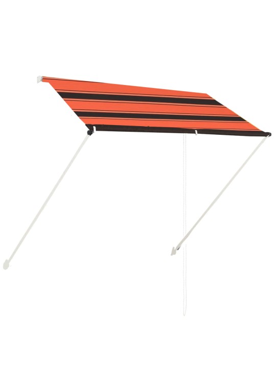 Sisäänkelattava markiisi 200x150 cm oranssi ja ruskea