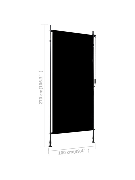 Ulkorullaverho 100x270 cm antrasiitti
