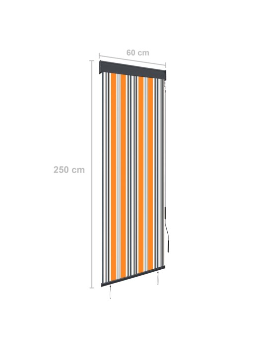 Ulkorullaverho 60x250 cm keltainen ja sininen