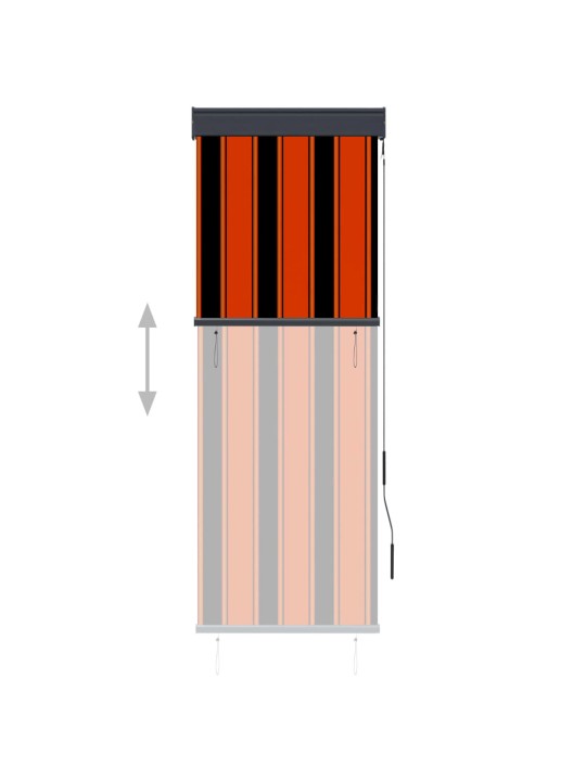 Ulkorullaverho 60x250 cm oranssi ja ruskea