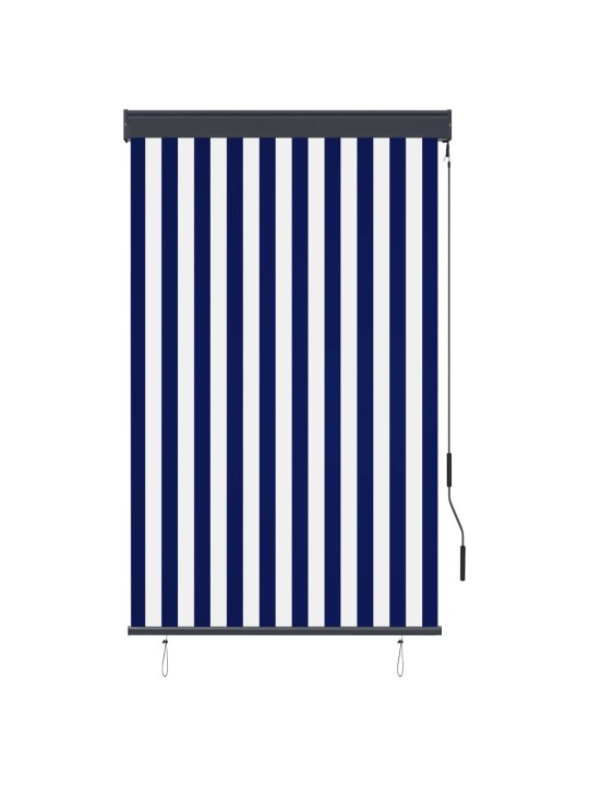Ulkorullaverho 100x250 cm sininen ja valkoinen