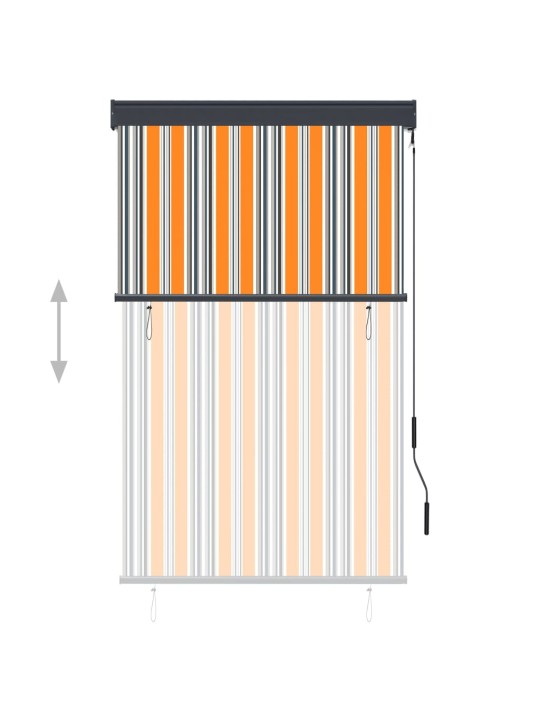 Ulkorullaverho 100x250 cm keltainen ja sininen