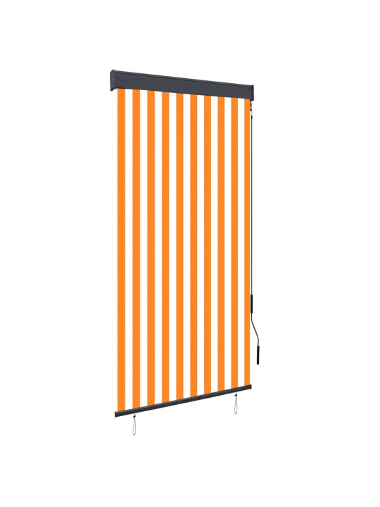 Ulkorullaverho 100x250 cm valkoinen ja oranssi