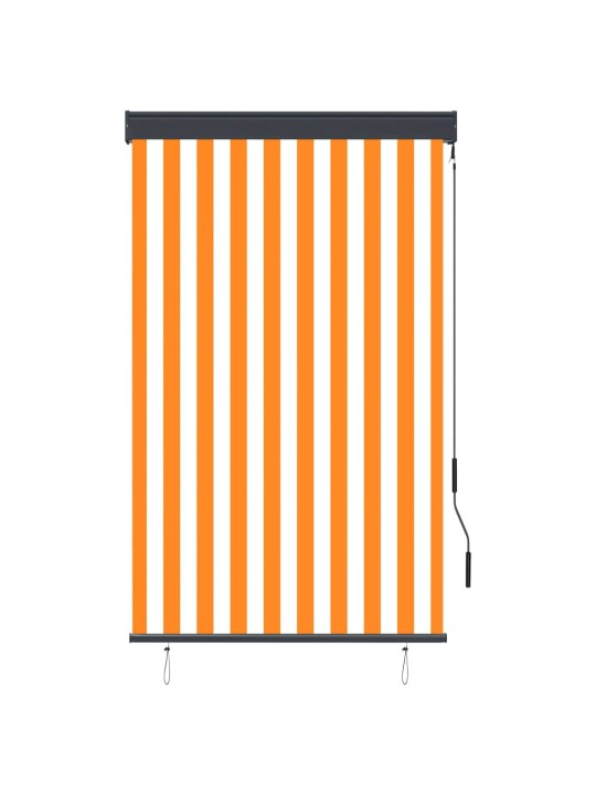 Ulkorullaverho 100x250 cm valkoinen ja oranssi