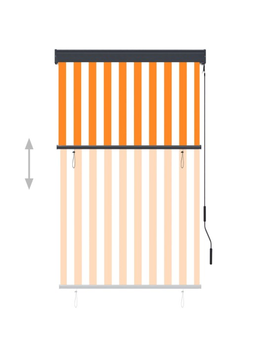 Ulkorullaverho 100x250 cm valkoinen ja oranssi