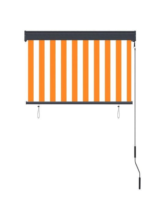 Ulkorullaverho 100x250 cm valkoinen ja oranssi