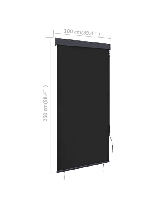 Ulkorullaverho 100x250 cm antrasiitti
