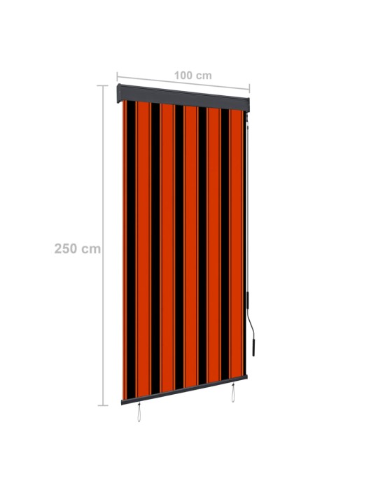Ulkorullaverho 100x250 cm oranssi ja ruskea