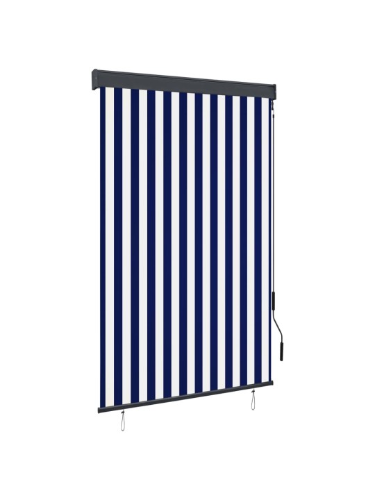 Ulkorullaverho 120x250 cm sininen ja valkoinen