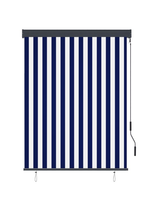 Ulkorullaverho 120x250 cm sininen ja valkoinen