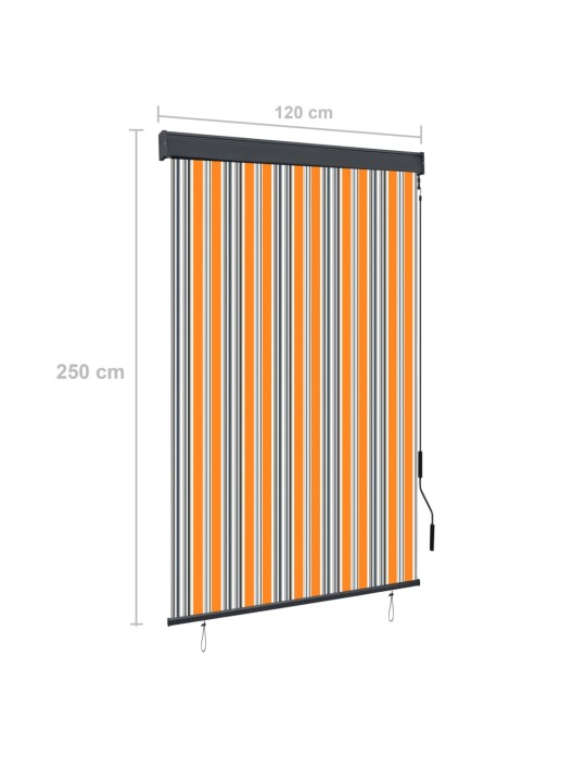 Ulkorullaverho 120x250 cm keltainen ja sininen