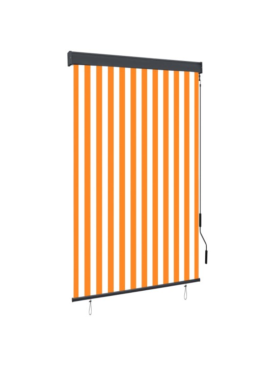Ulkorullaverho 120x250 cm valkoinen ja oranssi