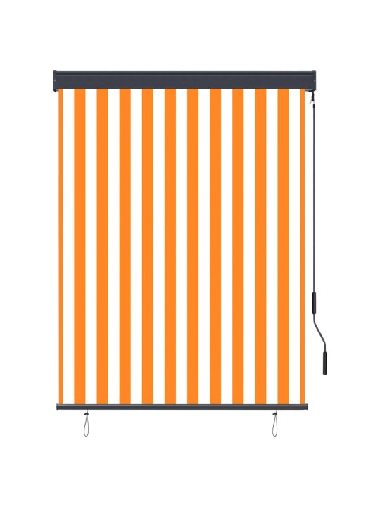 Ulkorullaverho 120x250 cm valkoinen ja oranssi