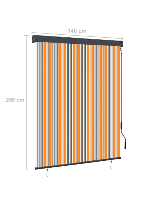 Ulkorullaverho 140x250 cm keltainen ja sininen