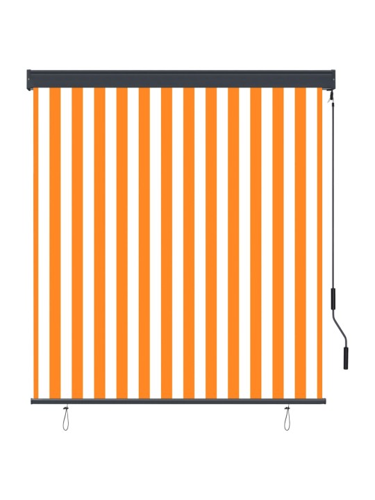 Ulkorullaverho 140x250 cm valkoinen ja oranssi