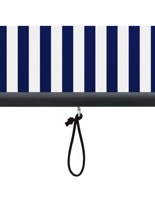 Ulkorullaverho 160x250 cm sininen ja valkoinen