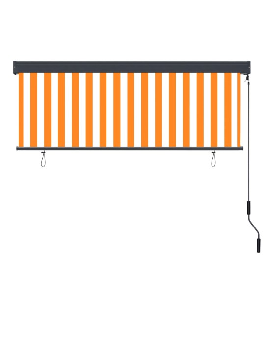 Ulkorullaverho 160x250 cm valkoinen ja oranssi