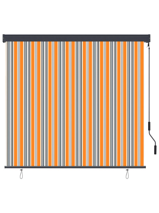 Ulkorullaverho 170x250 cm keltainen ja sininen