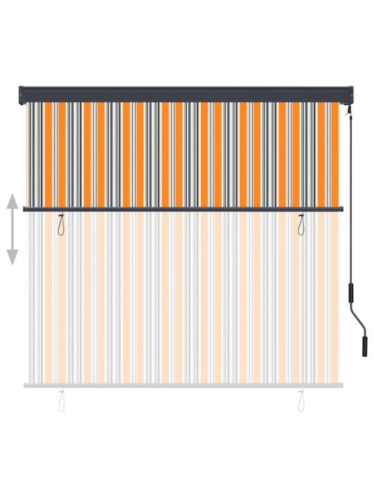 Ulkorullaverho 170x250 cm keltainen ja sininen