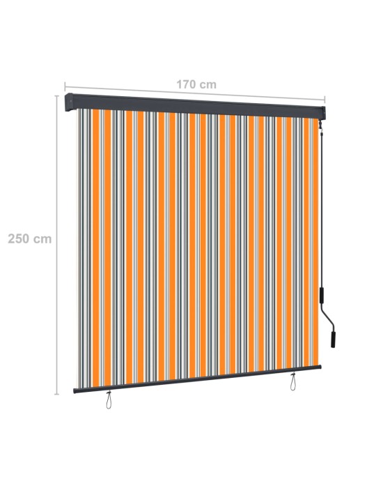 Ulkorullaverho 170x250 cm keltainen ja sininen