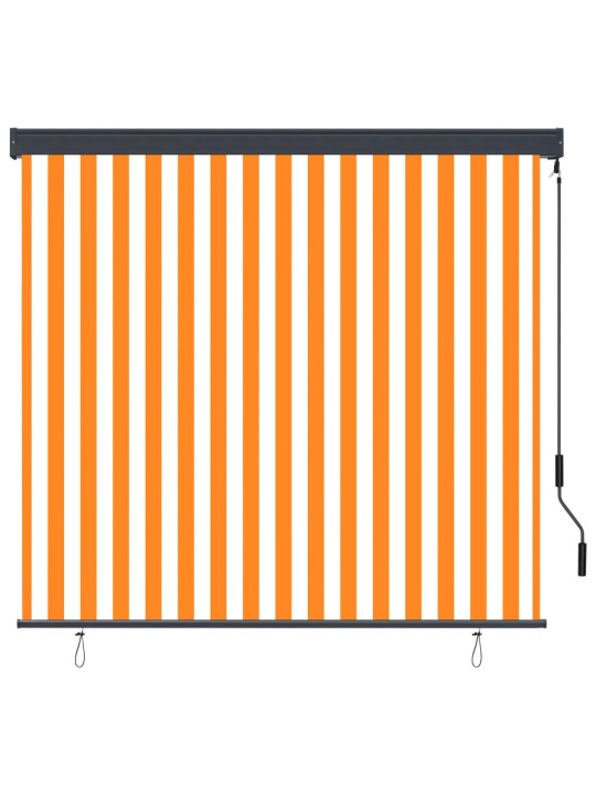 Ulkorullaverho 170x250 cm valkoinen ja oranssi