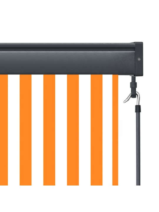 Ulkorullaverho 170x250 cm valkoinen ja oranssi