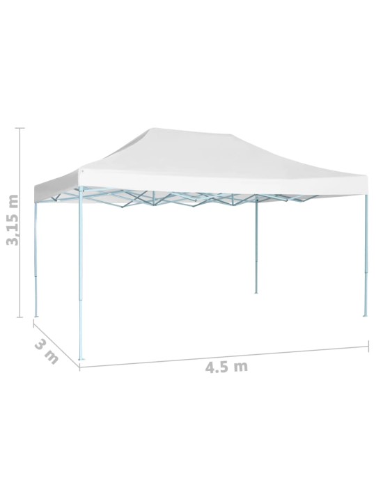 Kokoontaitettava juhlateltta 3x4,5 m valkoinen