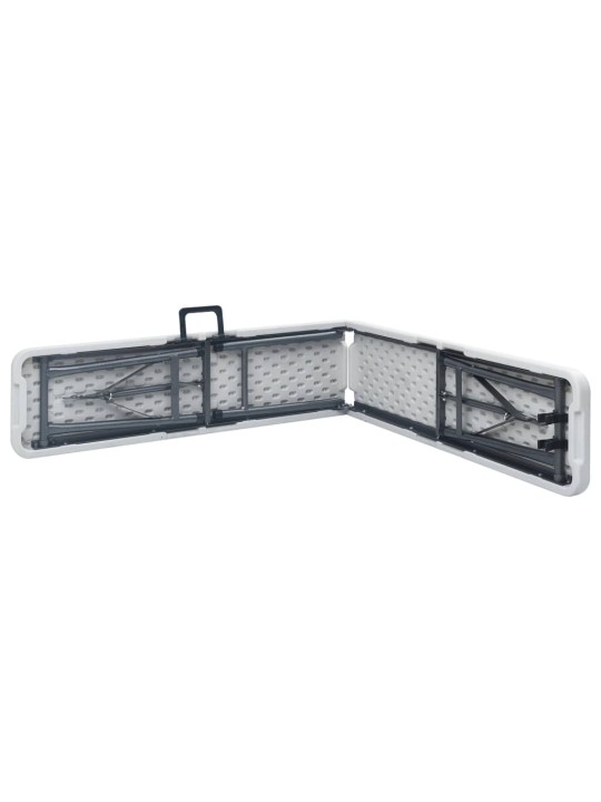 Kokoontaitettavat puutarhapenkit 2 kpl 180 cm hdpe valkoinen