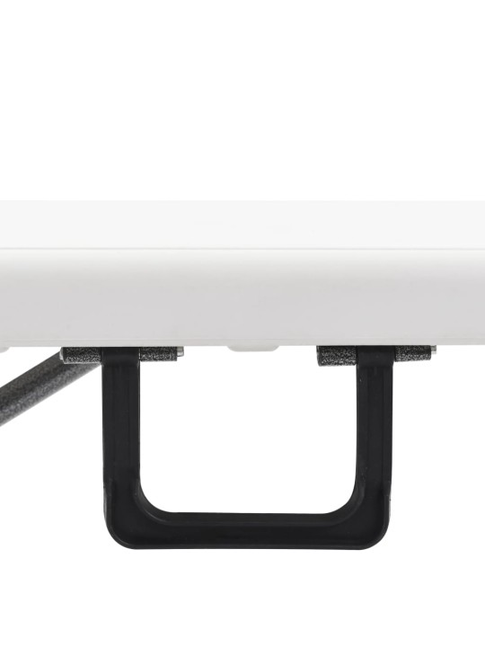 Kokoontaitettavat puutarhapenkit 2 kpl 180 cm hdpe valkoinen