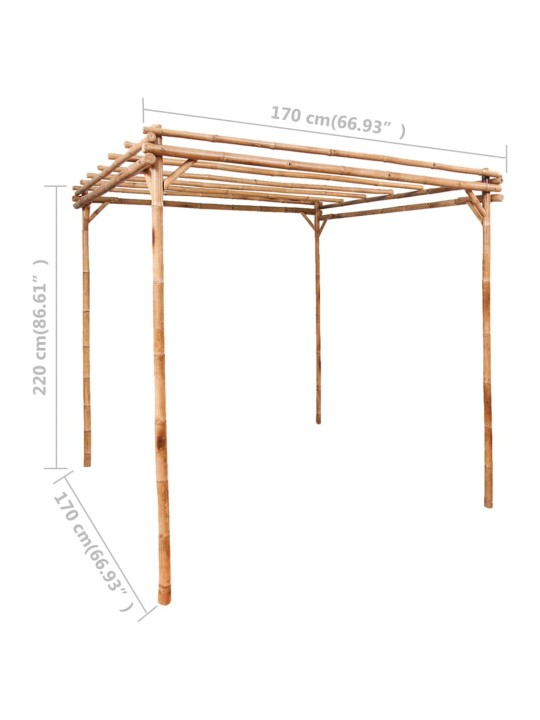 Pergola bambu 170x170x220 cm