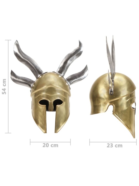 Kreikkaisen sotilaan kypärä antiikki kopio messinki teräs