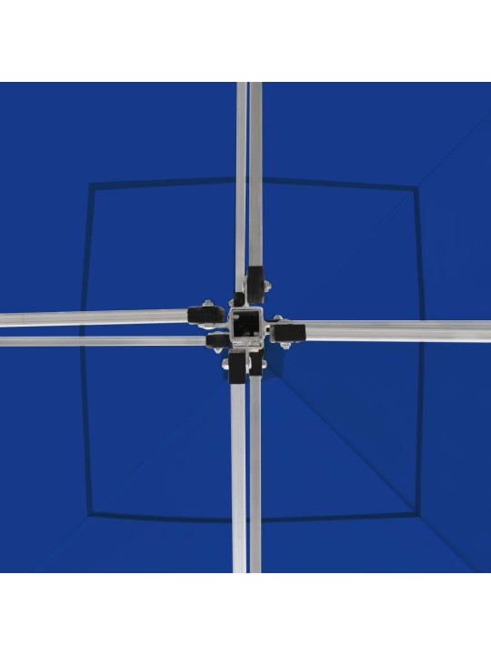 Kokoontaittuva juhlateltta alumiini 2x2 m sininen