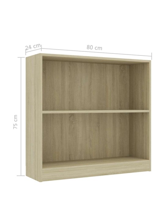 Kirjahylly sonoma-tammi 80x24x75 cm tekninen puu