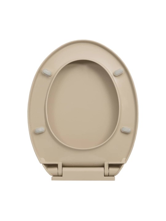 WC-istuin pehmeästi sulkeutuva beige soikea