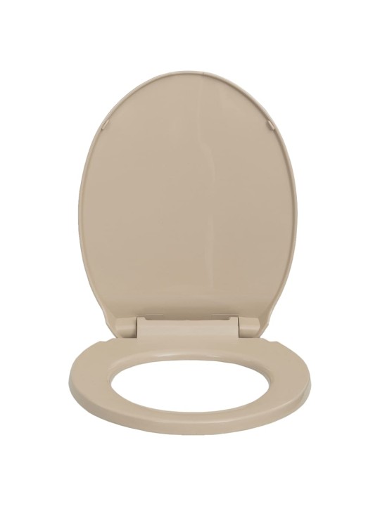 WC-istuin pehmeästi sulkeutuva pikakiinnitys beige soikea