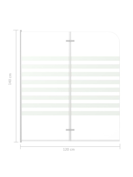 Kylpyammeen seinä 120x140 cm karkaistu lasi viiva