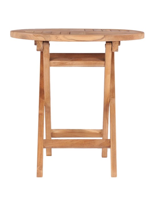 Kokoontaittuva puutarhapöytä 45 cm täysi tiikki
