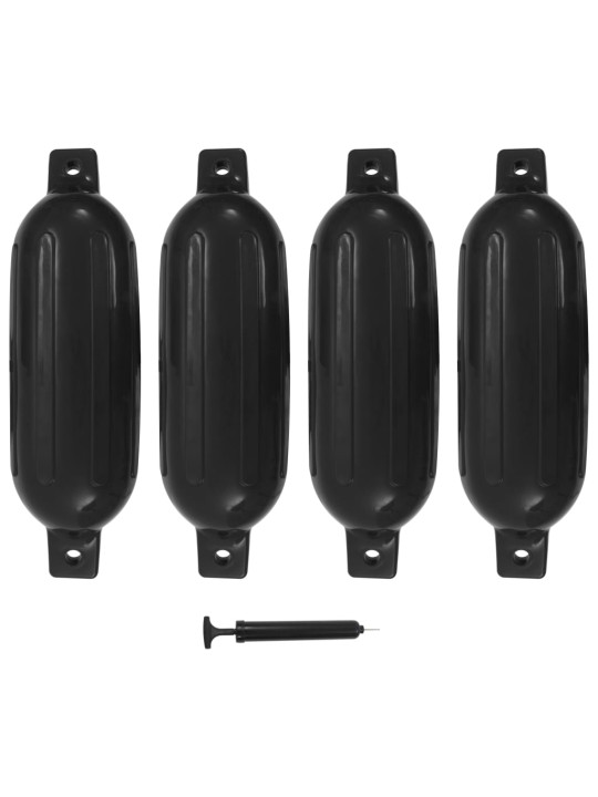 Veneen lepuuttaja 4 kpl musta 58,5x16,5 cm pvc