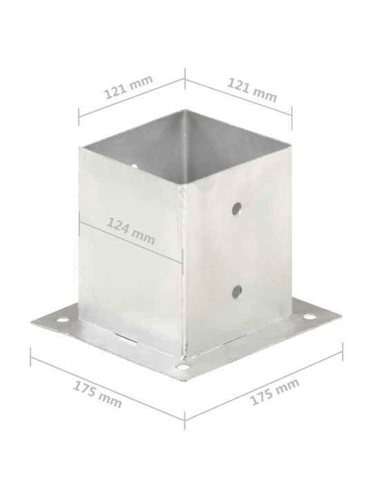 Aitatolpan jalat 4 kpl galvanoitua metallia 121 mm