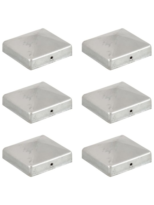 Pyramidin muotoinen aitatolpan kärki 6 kpl metalli 81x81 mm