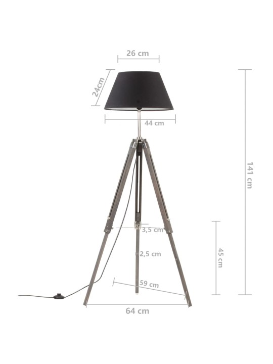 Kolmijalkavalaisin musta ja kulta täysi tiikki 141 cm