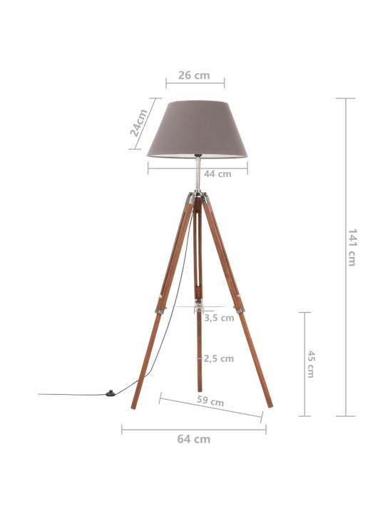 Kolmijalkavalaisin hunajanruskea ja harmaa täysi tiikki 141 cm