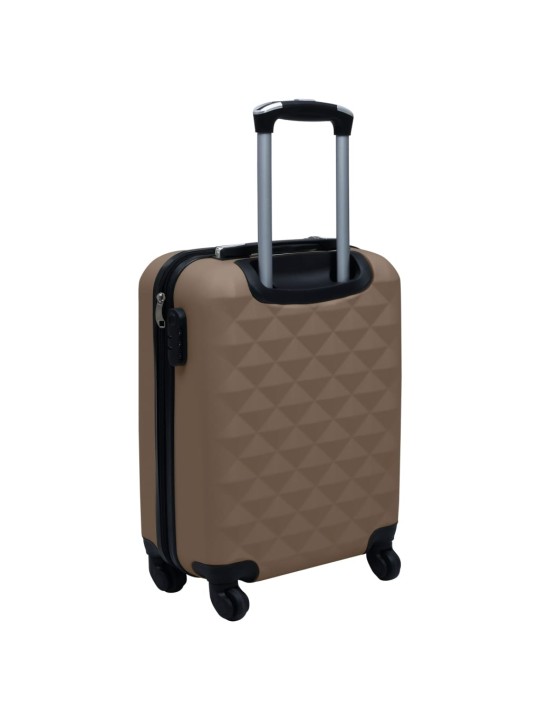 Kovapintainen matkalaukku ruskea ABS