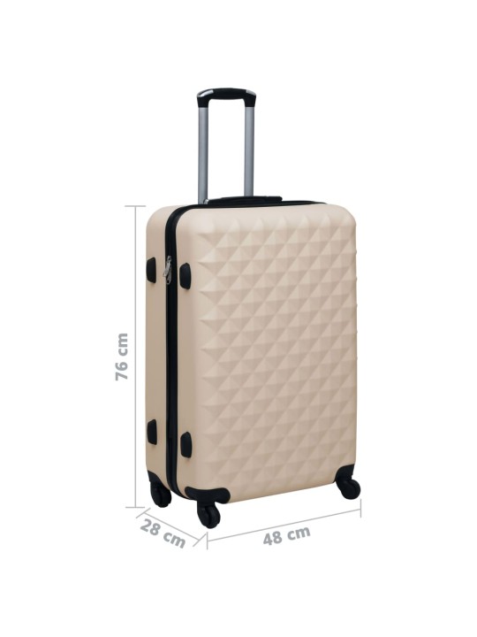 Kovapintainen matkalaukku kulta ABS