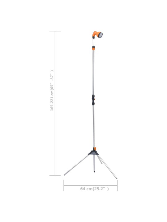 Puutarhasuihku kolmijalalla 221 cm alumiini