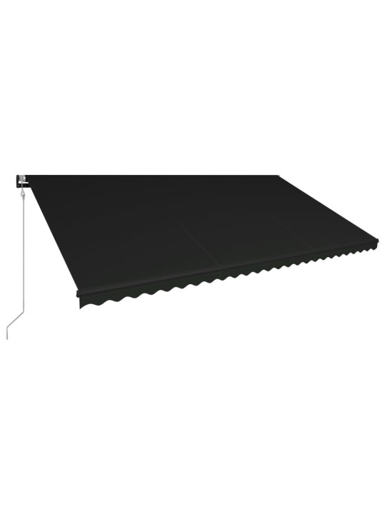 Sisäänkelattava markiisi tuulisensori LED 600x300cm antrasiitti