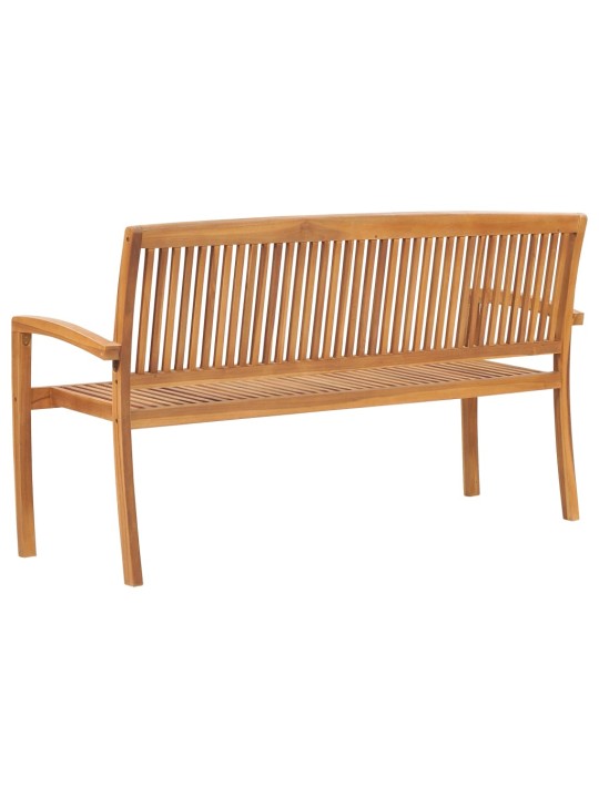 3-istuttava pinottava puutarhapenkki 159 cm täysi tiikki