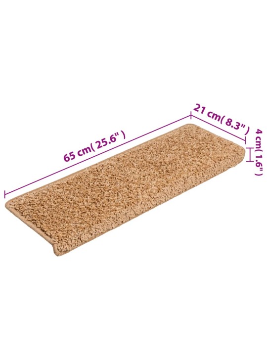 Porrasmatot 15 kpl 65x21x4 cm beige