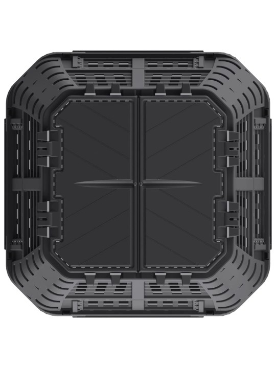 Puutarhan kompostiastia musta 93,3x93,3x80 cm 480 l