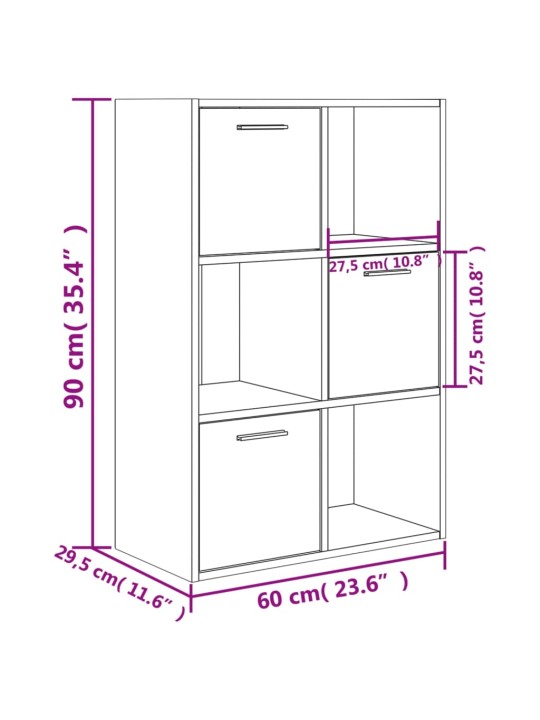 Säilytyskaappi betoninharmaa 60x29,5x90 cm lastulevy